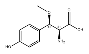 (2S,3R)-2-Amino-3-(4-hydroxyphenyl)-3-methoxypropanoic acid 구조식 이미지