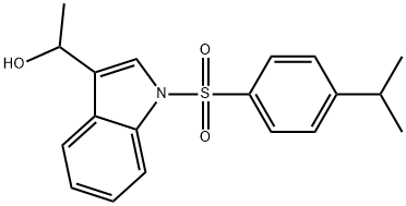 α-Methyl-1-4-(1-methylethyl)phenylsulfonyl-1H-indole-3-methanol Structure