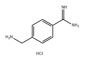 Benzenecarboximidamide, 4-(aminomethyl)-, hydrochloride (1:1) Structure