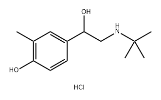 4-(2-(tert-butylamino)-1-hydroxyethyl)-2-methylphenol  hydrochloride Structure