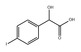 Benzeneacetic acid, α-hydroxy-4-iodo- 구조식 이미지