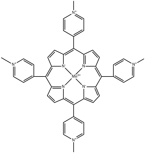 테트라키스(N-메틸-4-피리디늄일)포르핀망간(III)복합체 구조식 이미지