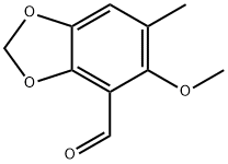 5-Methoxy-6-methyl-1,3-benzodioxole-4-carboxaldehyde Structure