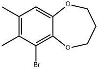 6-Bromo-3,4-dihydro-7,8-dimethyl-2H-1,5-benzodioxepin 구조식 이미지