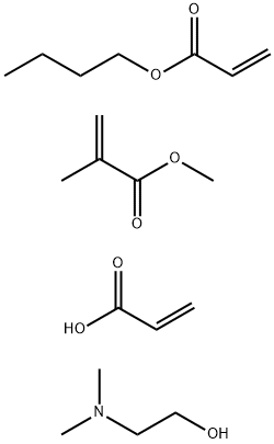 2-Propenoic acid, 2-methyl-, methyl ester, polymer with butyl 2-propenoate and 2-propenoic acid, compd. with 2-(dimethylamino) ethanol 구조식 이미지