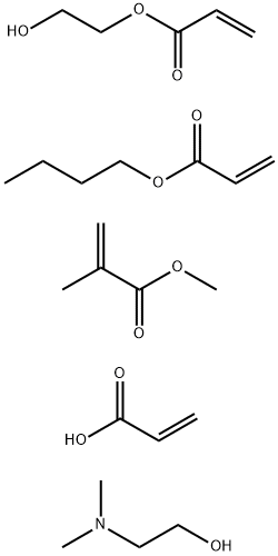 2-프로펜산,2-메틸-,메틸에스테르,부틸2-프로페노에이트,2-히드록시에틸2-프로페노에이트및2-프로펜산과의중합체,화합물.2-(디메틸아미노)에탄올함유 구조식 이미지