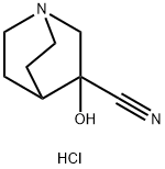 3-hydroxyquinuclidine-3-carbonitrile hydrochloride Structure