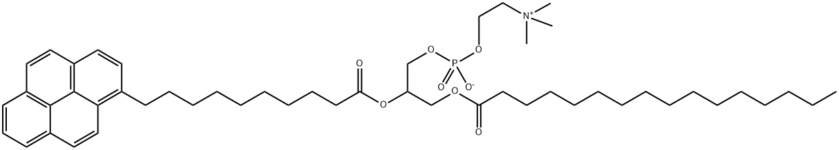 1-팔미토일-2-피레네데카노일포스파티딜콜린 구조식 이미지