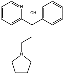 1-Phenyl-1-[2]Pyridyl-3-Pyrrolidino-Propan-1-Ol Structure