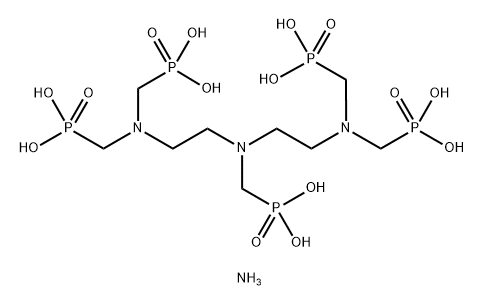 [[(phosphonomethyl)imino]bis[ethylenenitrilobis(methylene)]]tetrakisphosphonic acid, ammonium salt 구조식 이미지