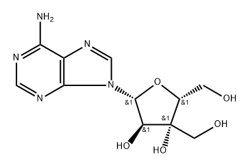 9-[3-C-(Hydroxymethyl)-β-D-xylofuranosyl]-9H-purin-6-amine Structure