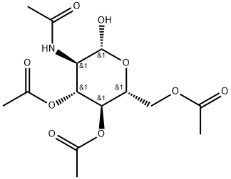 β-D-Glucopyranose, 2-(acetylamino)-2-deoxy-, 3,4,6-triacetate Structure