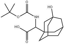 Boc-3-hydroxy-1-adamantyl-DL-glycine Structure