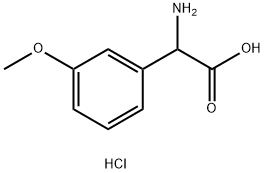 Benzeneacetic acid, a-amino-3-methoxy-, hydrochloride Structure