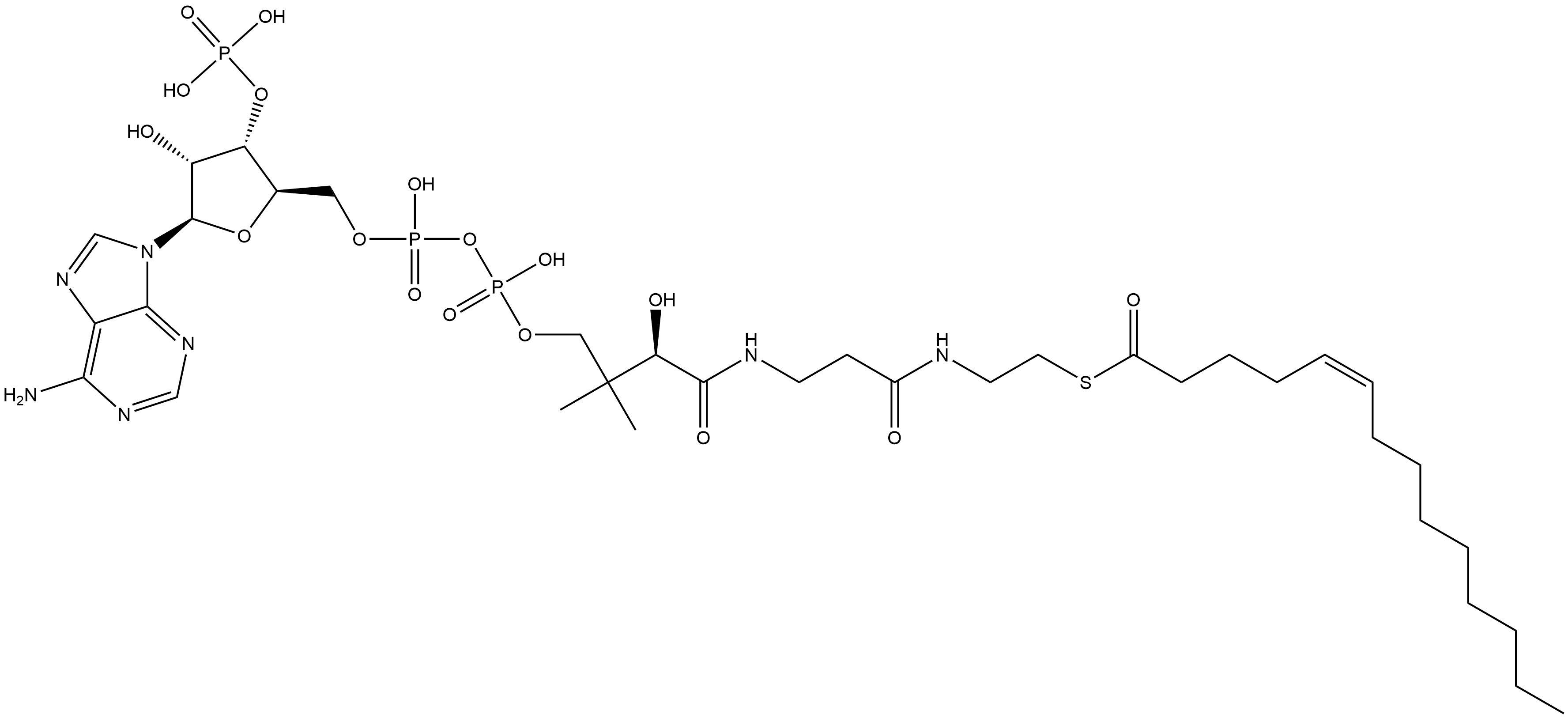 Coenzyme A, S-(5Z)-5-tetradecenoate Structure