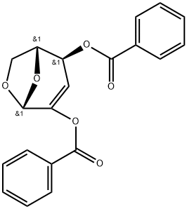 .beta.-D-erythro-Hex-2-enopyranose,1,6-anhydro-3-deoxy-,디벤조에이트 구조식 이미지