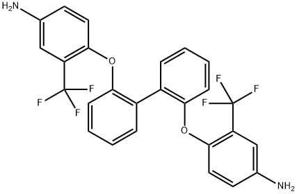 Benzenamine, 4,4'-[[1,1'-biphenyl]-2,2'-diylbis(oxy)]bis[3-(trifluoromethyl)- (9CI) Structure