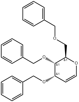 D-ribo-Hex-1-enitol, 1,5-anhydro-2-deoxy-3,4,6-tris-O-(phenylmethyl)- Structure