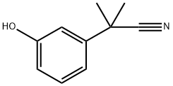 Benzeneacetonitrile, 3-hydroxy-α,α-dimethyl- Structure