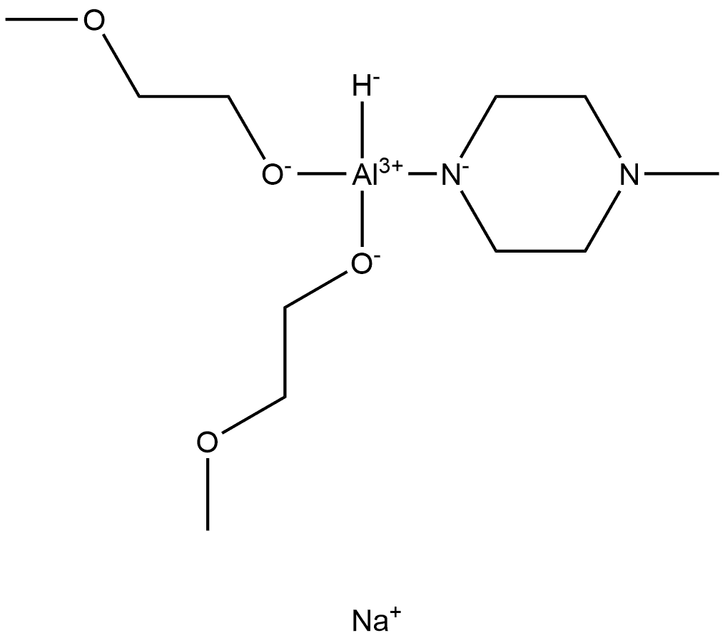 Aluminate(1-), hydrobis(2-methoxyethanolato-O1)(1-methylpiperazinato-N4)-, sodium, (T-4)- Structure