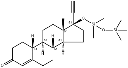 19-Norpregn-4-en-20-yn-3-one, 17-[(pentamethyldisiloxanyl)oxy]-, (17α)- (9CI) Structure