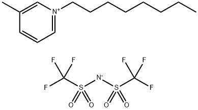 N-octyl-3-metylpyridinium bis((trifluoromethyl)sulfonyl)imide Structure