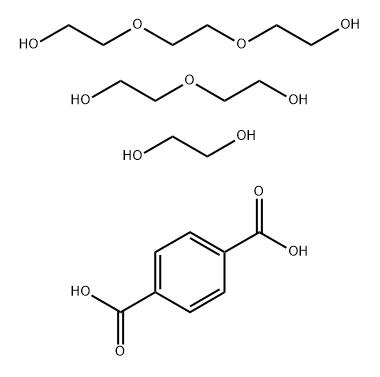 1,4-벤젠디카르복실산,1,2-에탄디올,2,2'-[1,2-에탄디일비스(옥시)]비스[에탄올]및2,2'-옥시비스[에탄올]중합체 구조식 이미지