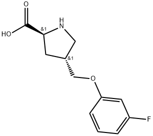 (4R)-4-(3-Fluorophenoxy)methyl-L-proline Structure