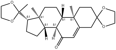 Pregn-5-ene-3,7,20-trione, cyclic 3,20-bis(1,2-ethanediyl acetal) Structure