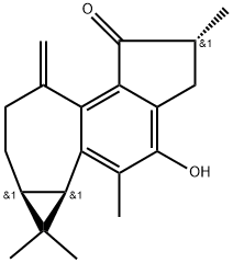 (1aR)-1,1aβ,4,5,7,8,9,9aβ-Octahydro-3-hydroxy-1,1,2,5β-tetramethyl-7-methylene-6H-cyclopropa[3,4]cyclohept[1,2-e]inden-6-one 구조식 이미지