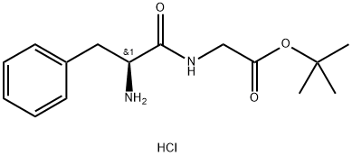 Glycine, L-phenylalanyl-, 1,1-dimethylethyl ester, hydrochloride (1:1) Structure