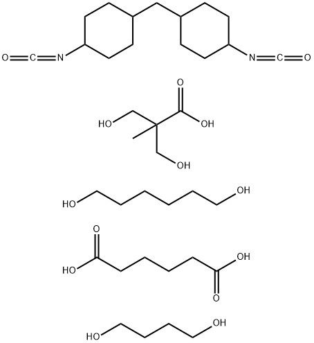 헥산디오산,1,4-부탄디올,1,6-헥산디올,3-히드록시-2-(히드록시메틸)-2-메틸프로판산및1,1-메틸렌비스4-이소시아나토시클로헥산중합체 구조식 이미지