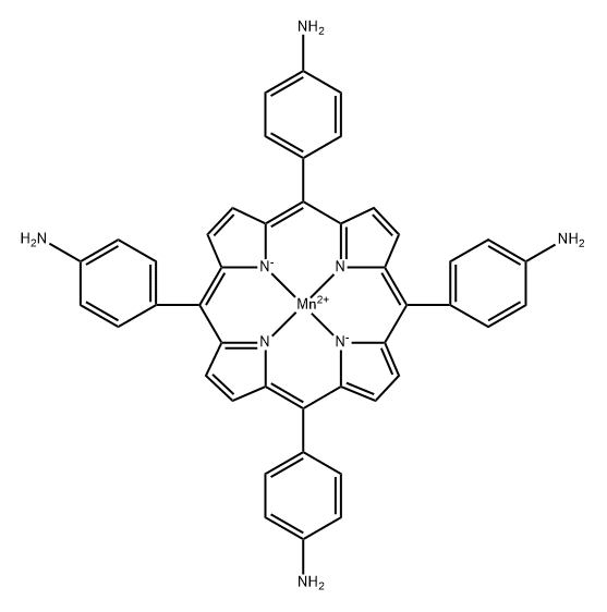 Manganese, [[4,4',4'',4'''-(21H,23H-porphine-5,10,15,20-tetrayl-κN21,κN22,κN23,κN24)tetrakis[benzenaminato]](2-)]-, (SP-4-1)- Structure