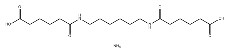 6,6'-(1,6-Hexanediyldiimino)bis(6-oxohexanoicacidammonium)염 구조식 이미지