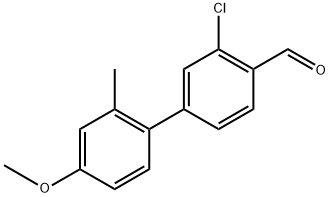 3-chloro-4'-methoxy-2'-methyl-[1,1'-biphenyl]-4-carbaldehyde Structure