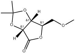 2,3-O-isopropylidene-5-O-methyl-D-ribono-1,4-lactone Structure