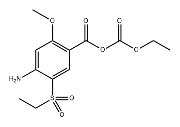 4-amino-5-(ethylsulphonyl)-o-anisic acid, anhydride with ethyl hydrogen carbonate  구조식 이미지