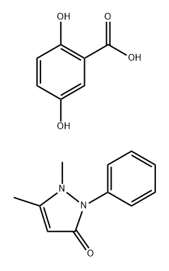 2,5-dihydroxybenzoic acid, compound with 1,2-dihydro-1,5-dimethyl-2-phenyl-3H-pyrazol-3-one  Structure