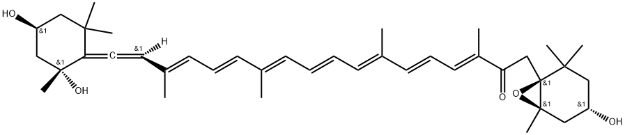 β,β-Caroten-8(5H)-one, 6',7'-didehydro-5,6-epoxy-5',6,6',7-tetrahydro-3,3',5'-trihydroxy-, (3S,3'S,5R,5'R,6S,6'S)- Structure