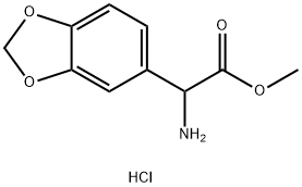 methyl 2-amino-2-(benzo[d][1,3]dioxol-5-yl)acetate hydrochloride Structure