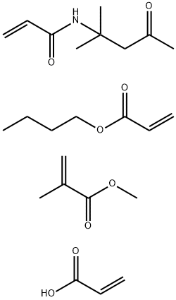 2-프로펜산,2-메틸-,메틸에스테르,부틸2-프로페노에이트,N-(1,1-디메틸-3-옥소부틸)-2-프로펜아미드및2-프로펜산중합체 구조식 이미지