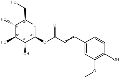 1-[3-(4-Hydroxy-3-Methoxyphenyl)-2-propenoate] β-D-Glucopyranose 구조식 이미지