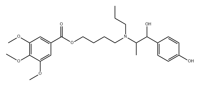 4-[[2-Hydroxy-2-(4-hydroxyphenyl)-1-methylethyl]propylamino]butyl=3,4,5-trimethoxybenzoate 구조식 이미지