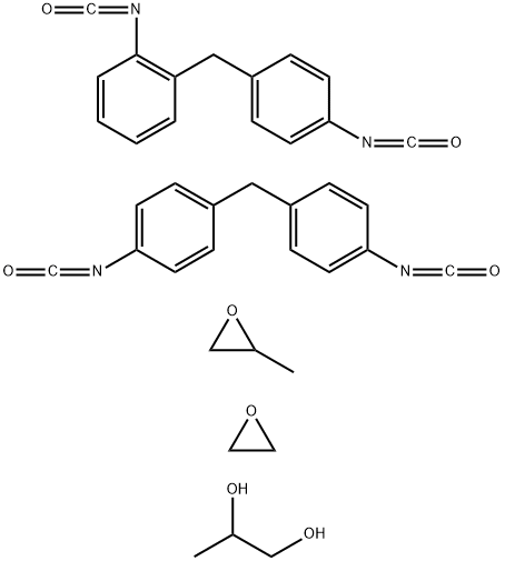 1,2-프로판디올,1-이소시아나토-2-(4-이소시아나토페닐)메틸벤젠,1,1-메틸렌비스4-이소시아나토벤젠,메틸옥시란및옥시란중합체 구조식 이미지