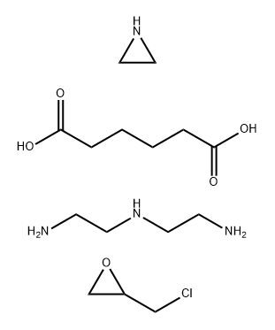 Hexanedioic acid, polymer with N-(2-aminoethyl)-1,2-ethanediamine, aziridine and (chloromethyl)oxirane Structure
