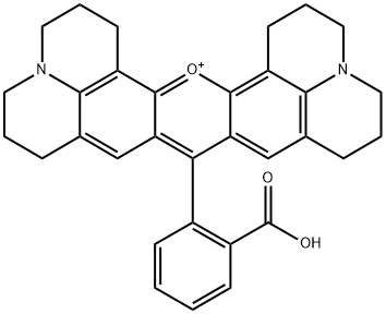 1H,5H,11H,15H-Xantheno[2,3,4-ij:5,6,7-i'j']diquinolizin-18-ium, 9-(2-carboxyphenyl)-2,3,6,7,12,13,16,17-octahydro- Structure