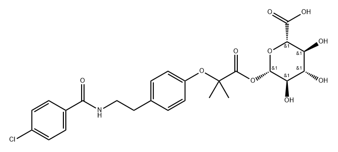 Bezafibrate Acyl Glucuronide Structure