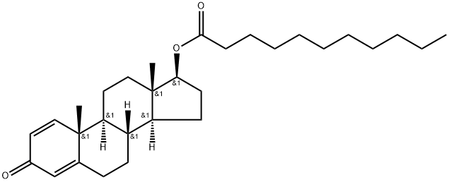 Androsta-1,4-dien-3-one, 17-[(1-oxoundecyl)oxy], (17β)- 구조식 이미지