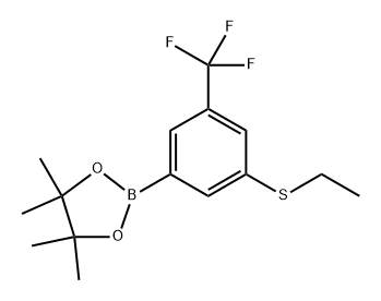 2-(3-(ethylthio)-5-(trifluoromethyl)phenyl)-4,4,5,5-tetramethyl-1,3,2-dioxaborolane Structure