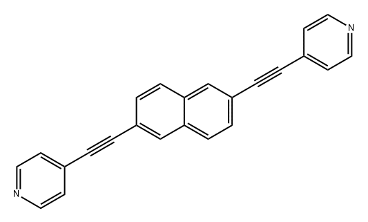 2,6-bis(pyridin-4-ylethynyl)naphthalene Structure